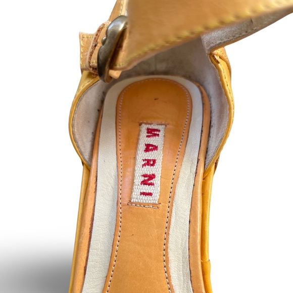 Marni Yellow Rivet Chunky Heeled Sandal EU 36.5 - Picture 6 of 8